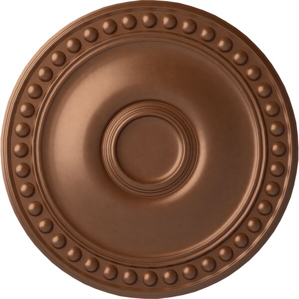 Ekena Millwork Foster Ceiling Medallion (Fits Canopies up to 5 5/8"), Hand-Painted Polished Copper, 19 1/8"OD x 1"P CM19FOPOS - main